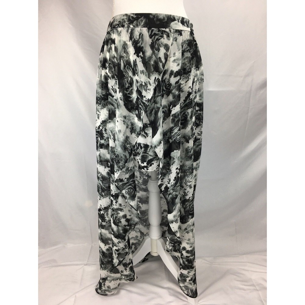 Kimchi Blue Women’s Size 12 Skirt Black White High Low Sheer Long Maxi